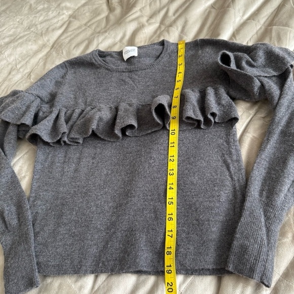 Madeleine Thompson Cashmere Ruffle Crewneck Size Medium - Picture 4 of 8